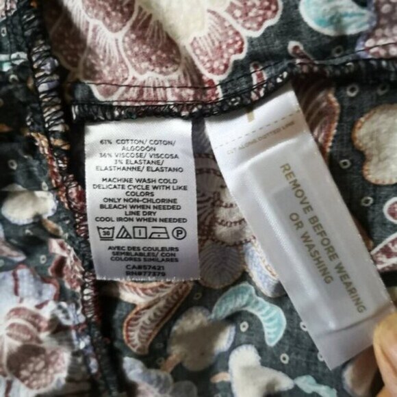 NWOT Ann Taylor Cotton Floral Tiered Ruffle Hem Midi Dress Cottage Core Size 0 - Picture 6 of 6